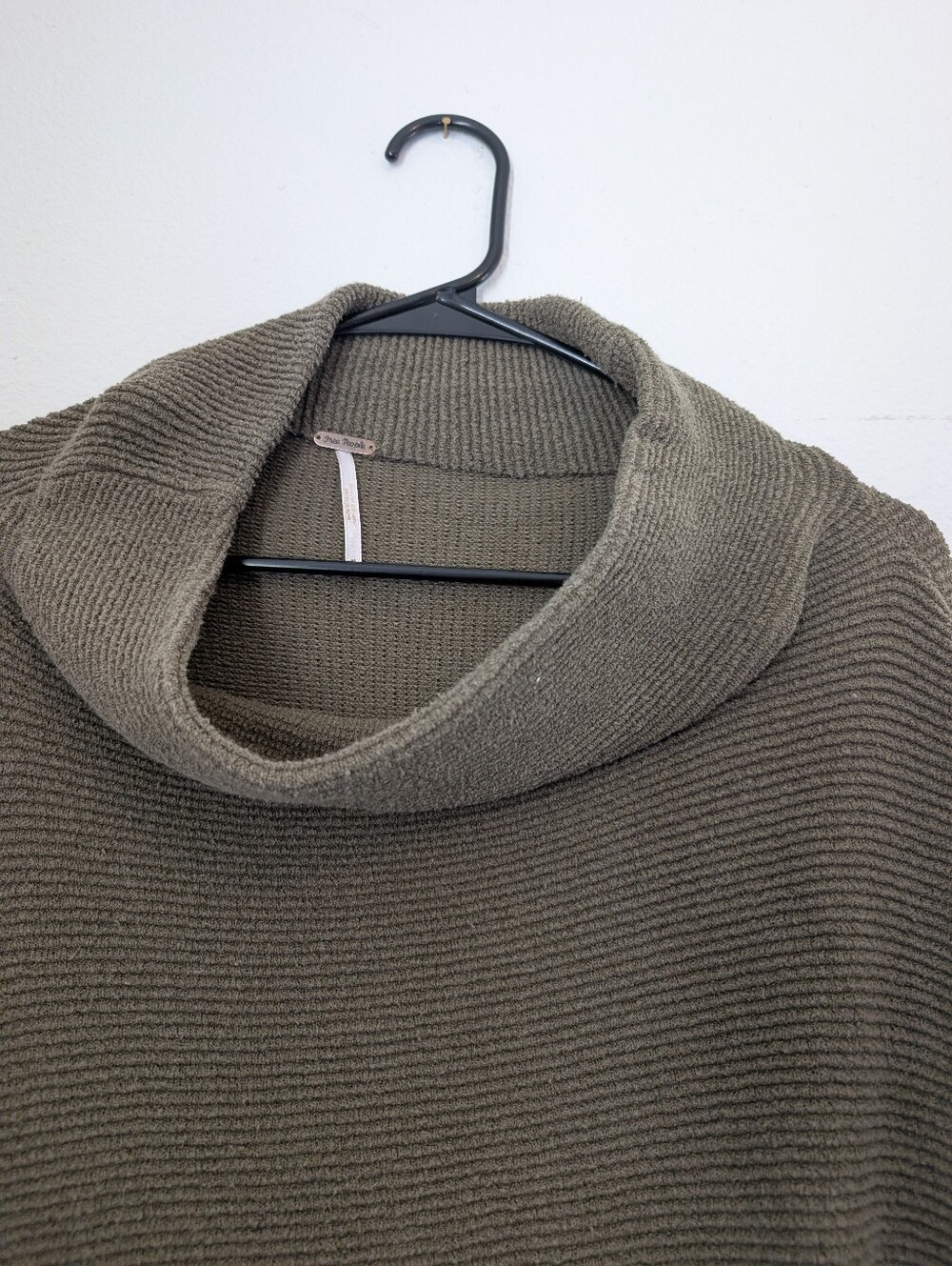Free People Olive Green Cowl Neck Sweater - Picture 3 of 4